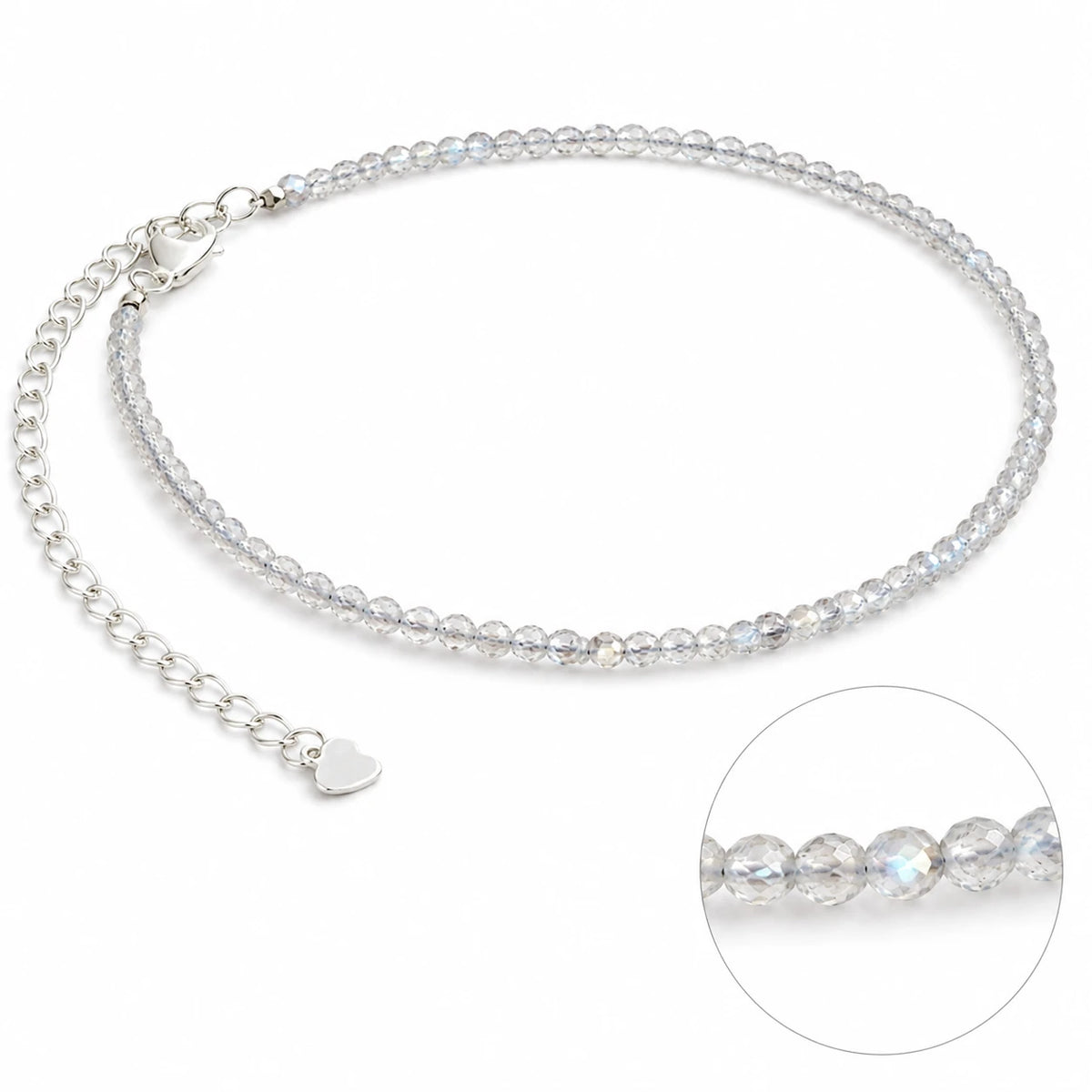 Labradorit Armband mit 925 Silber – Produktansicht