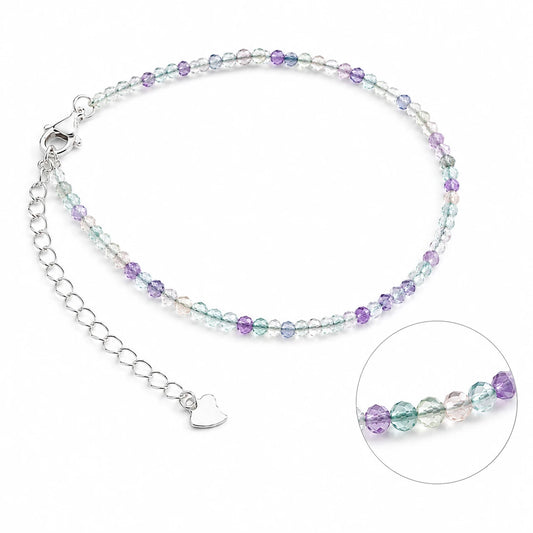 Fluorit Armband mit 925 Silber – Produktansicht