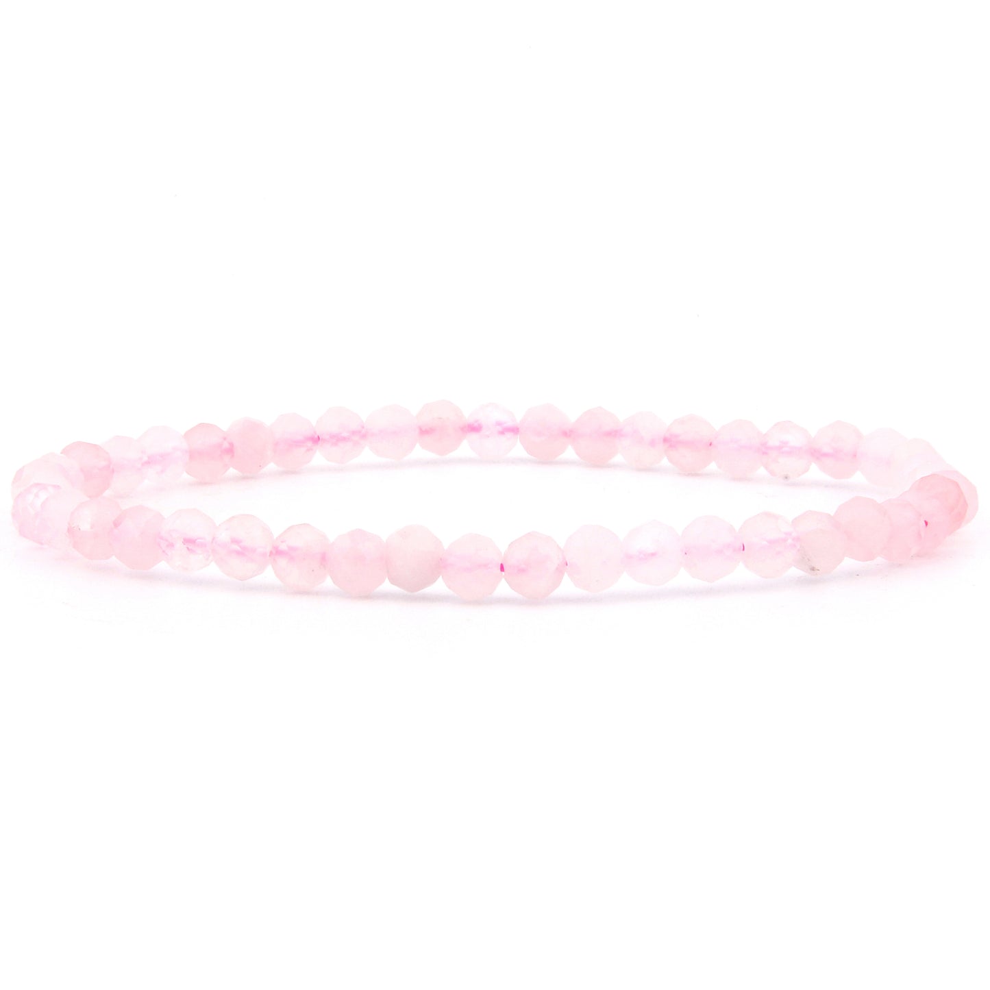 Rosenquarz Armband facettiert 3 mm / 4 mm
