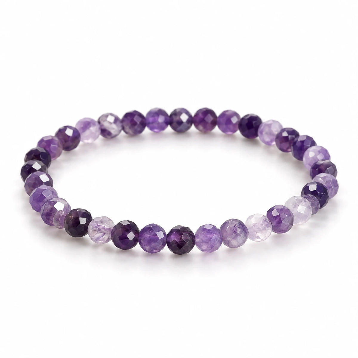 Amethyst Armband facettiert, 6 mm – Produktansicht
