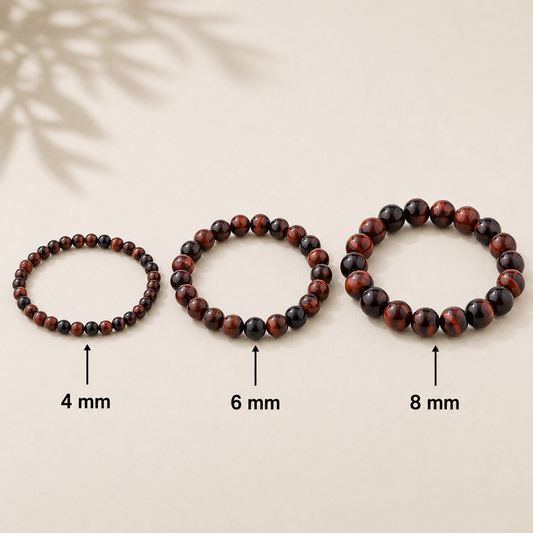 Tigerauge Rot Armband 4 mm / 6 mm / 8 mm