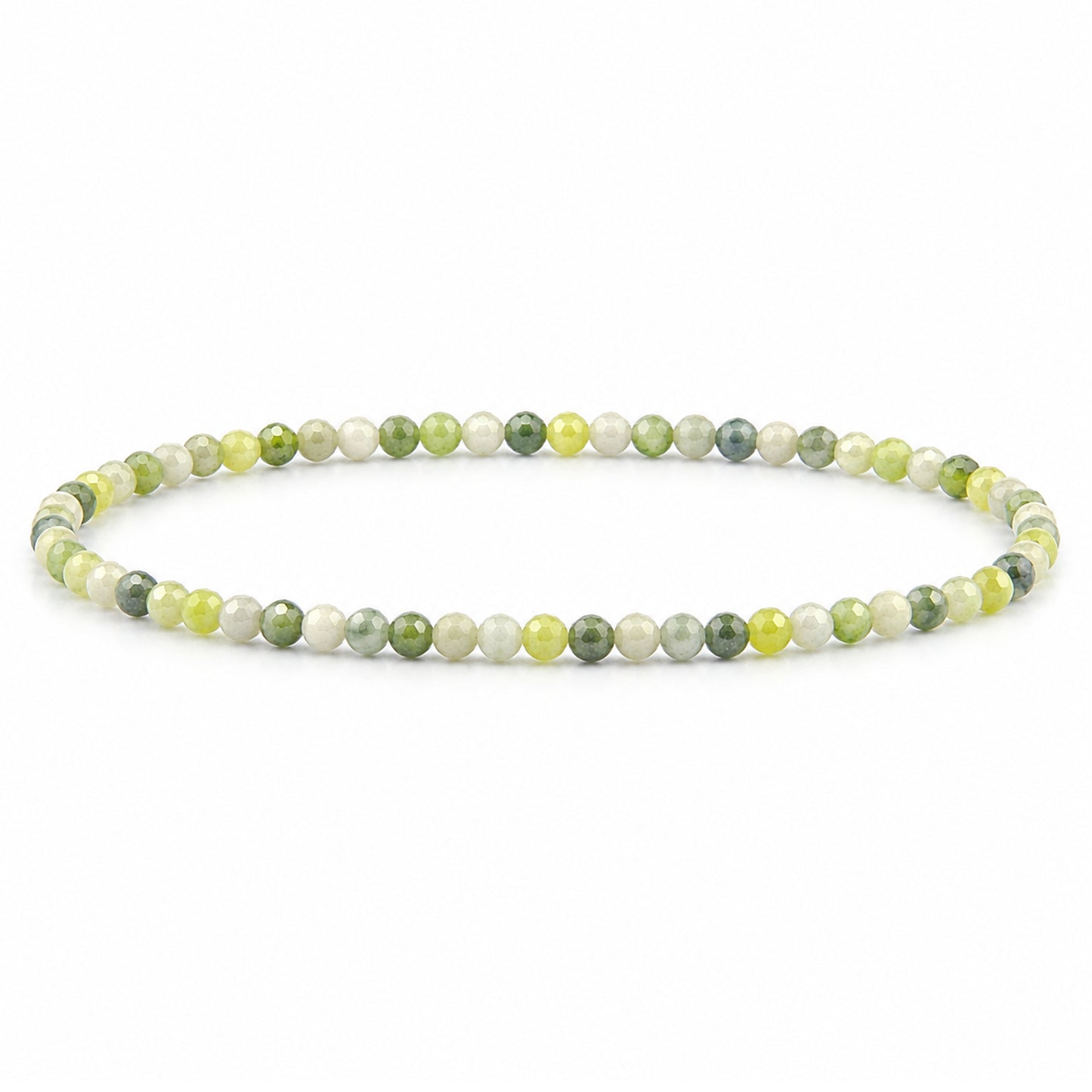 Serpentin Jade Armband facettiert 3 mm / 4 mm