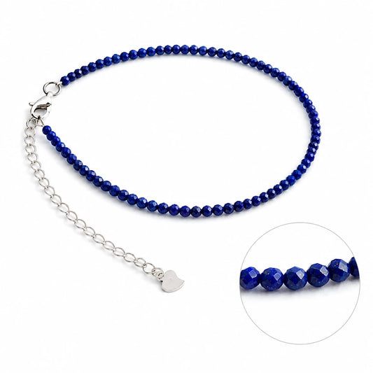 Lapislazuli Armband mit 925 Silber – Produktansicht