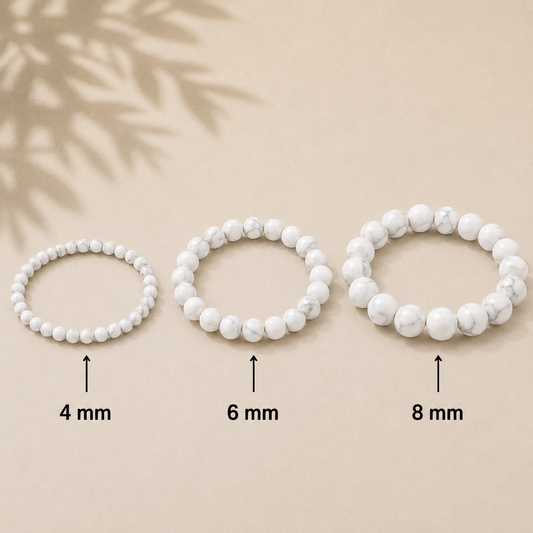 Howlith Armband 4 mm / 6 mm / 8 mm