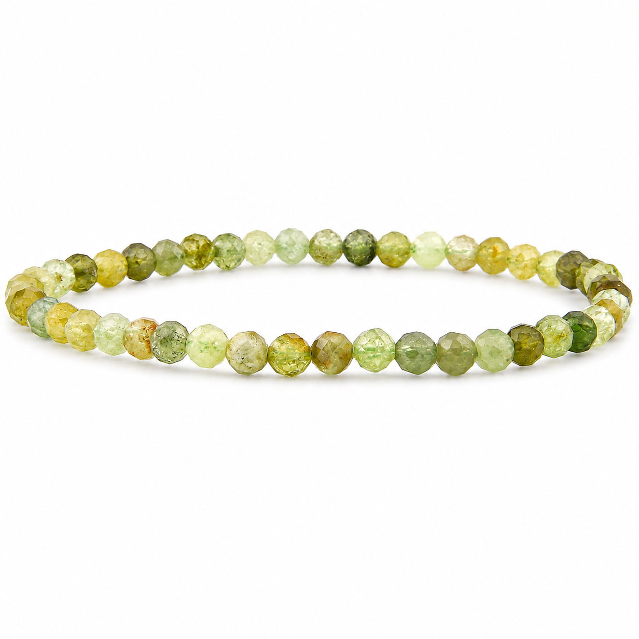 Grüner Granat facettiertes Armband 3 mm / 4 mm