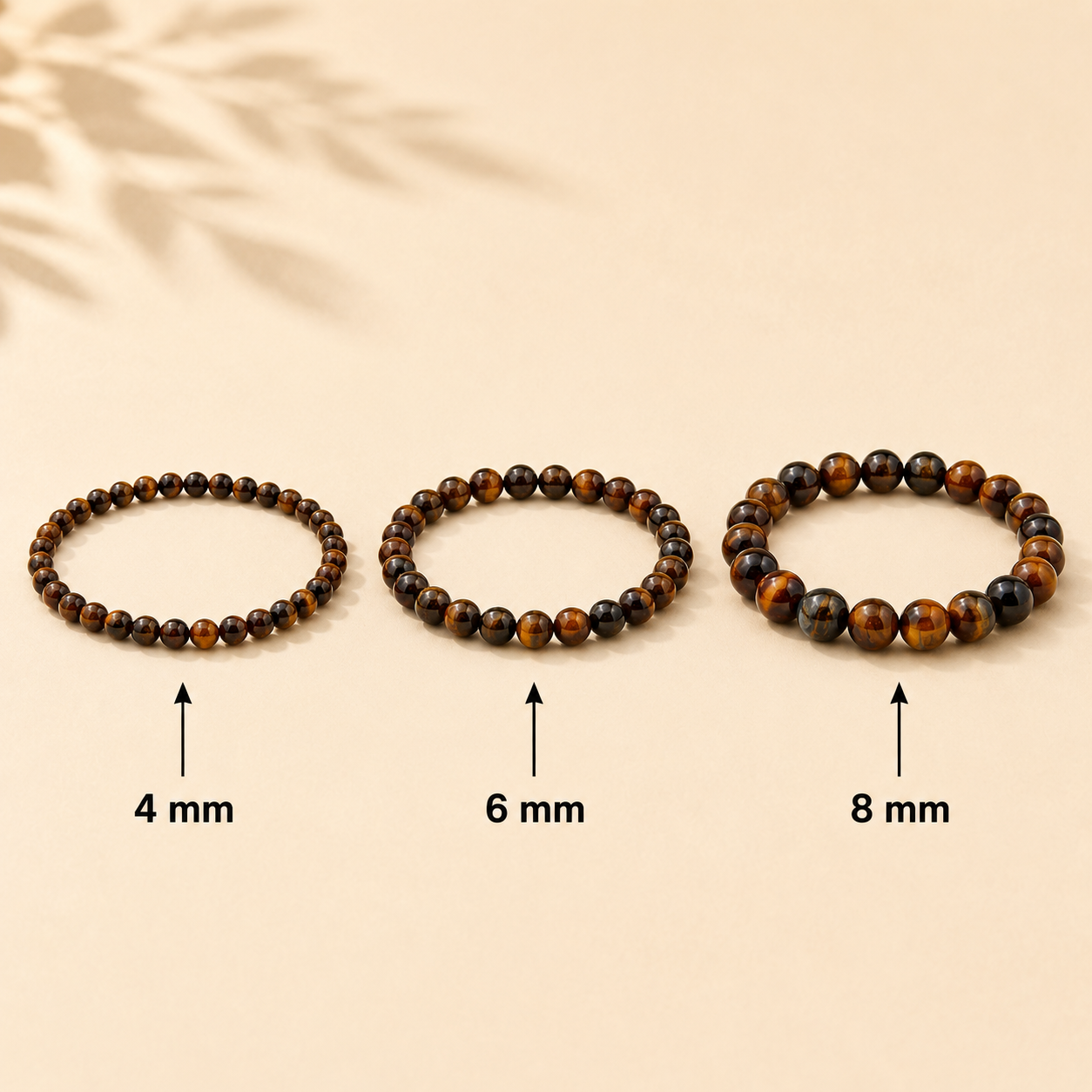 Tigerauge Mix Armband 4 mm / 6 mm / 8 mm