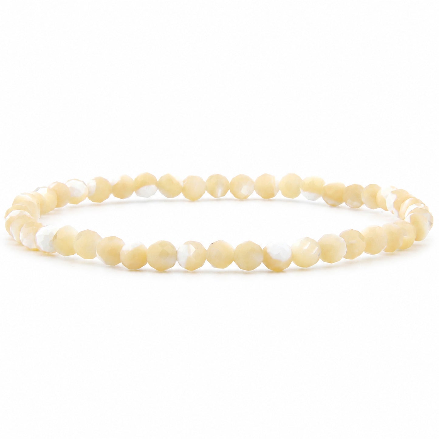 Gelber Shell Armband facettiert 3 mm / 4 mm
