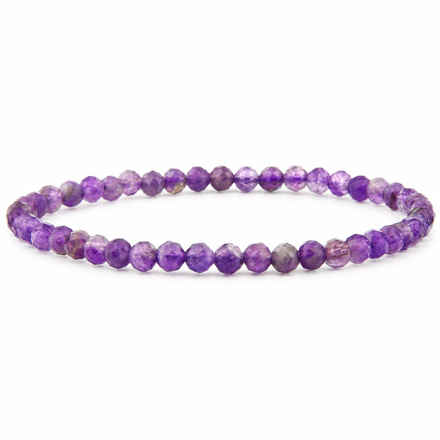 Amethyst facettiertes Armband 3 mm / 4 mm