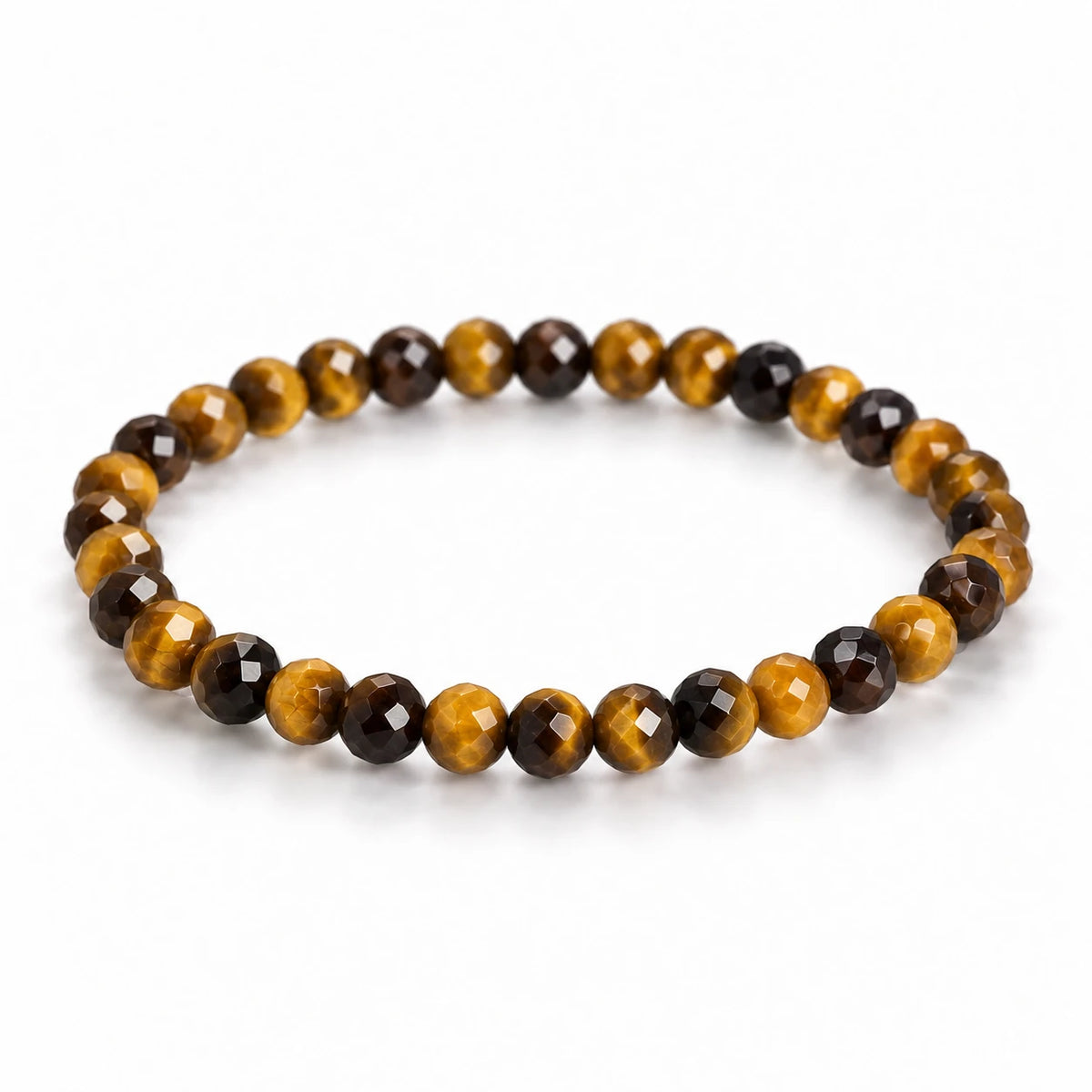Gelbes Tigerauge Armband facettiert, 6 mm – Produktansicht