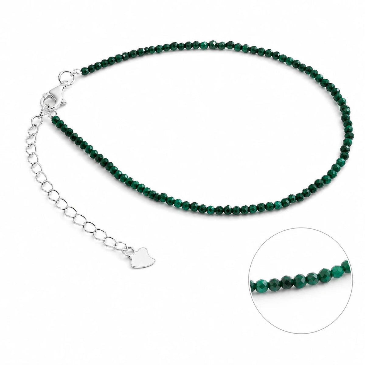 Malachit Armband mit 925 Silber – Produktansicht