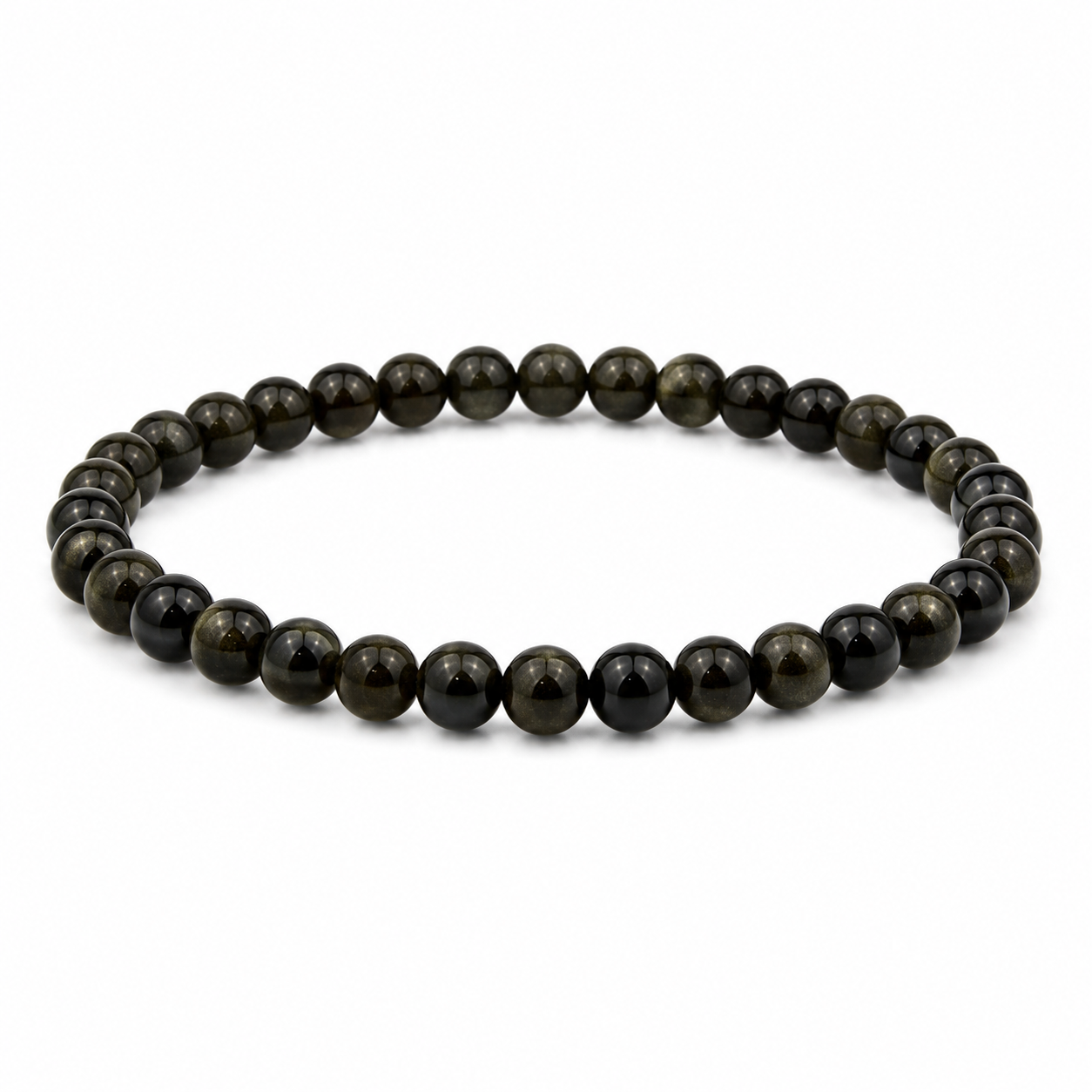 Gold Obsidian Armband 4 mm / 6 mm / 8 mm