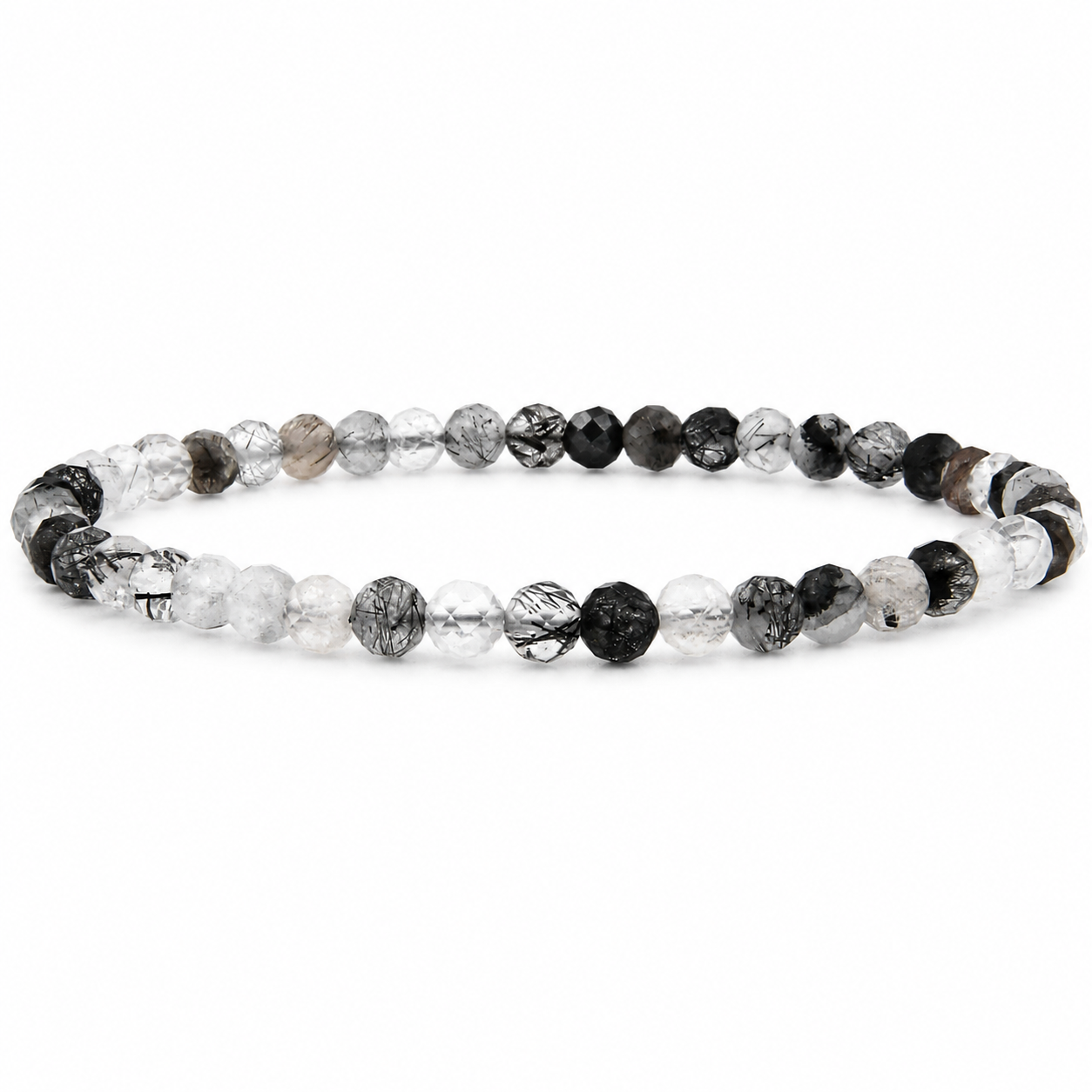 Turmalinquarz facettiertes Armband 3 mm / 4 mm