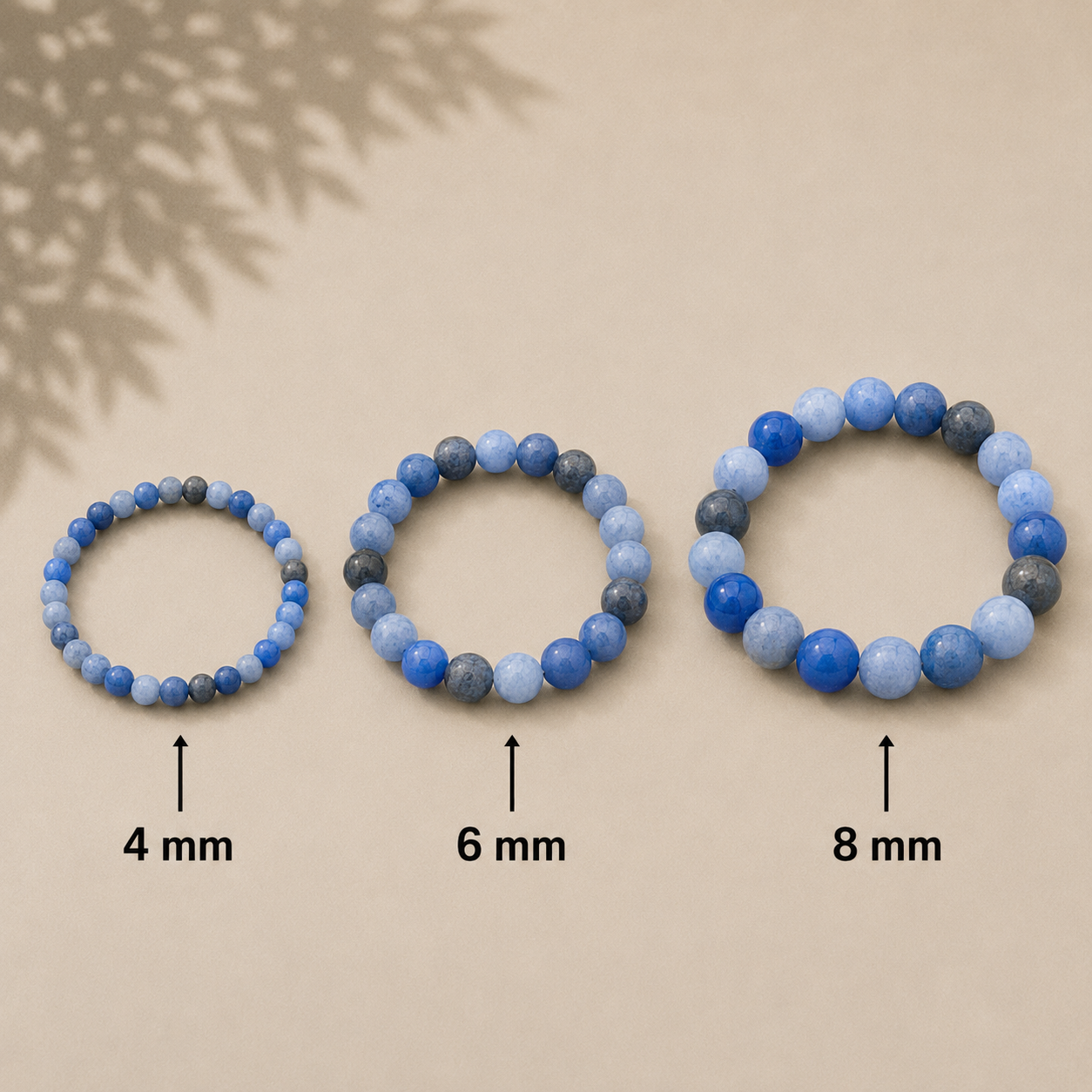Blaues Aventurin Armband 4 mm / 6 mm / 8 mm