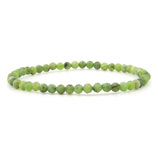 Kanada Jade facettiertes Armband 3 mm / 4 mm