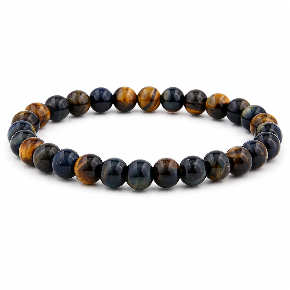 Blaues Tigerauge Armband rund – Produktansicht