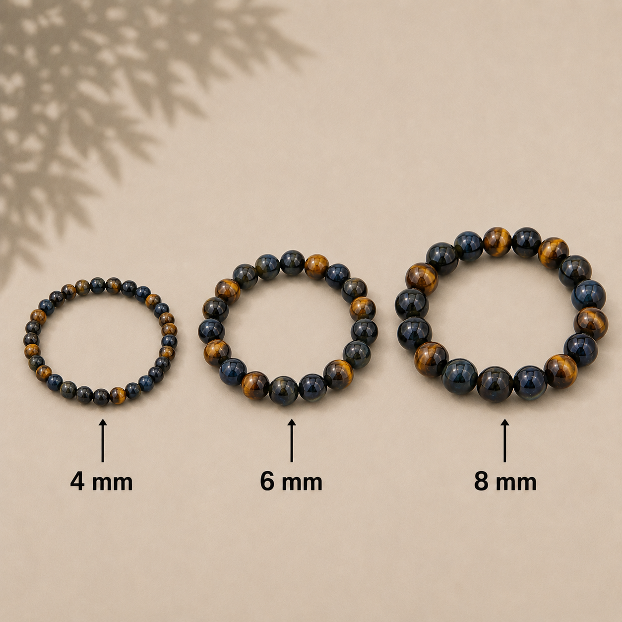 Tigerauge Blau Armband 4 mm / 6 mm / 8 mm
