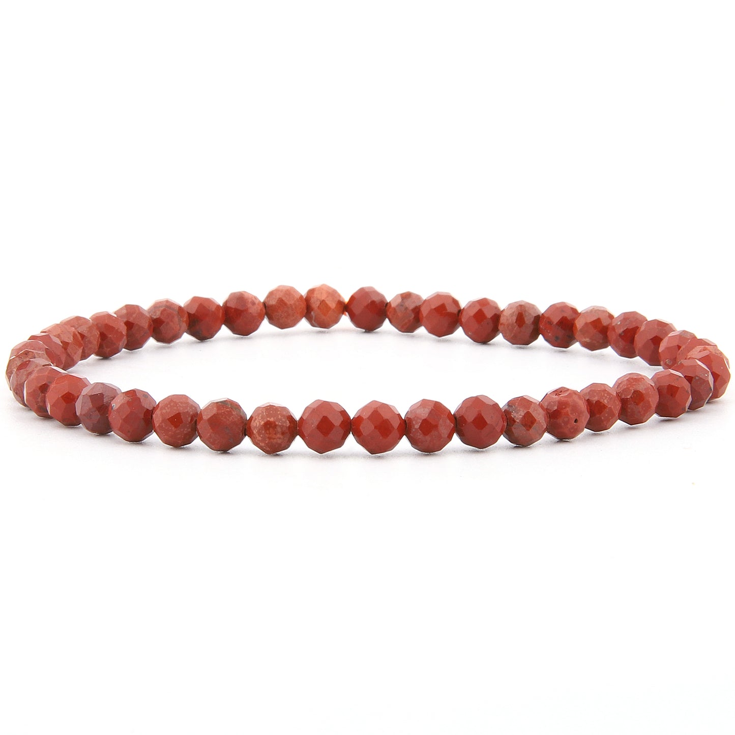 Roter Jaspis Armband facettiert 3 mm / 4 mm