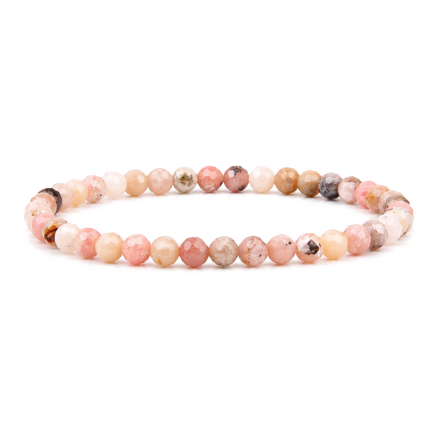 Pinker Opal facettiertes Armband 3 mm / 4 mm