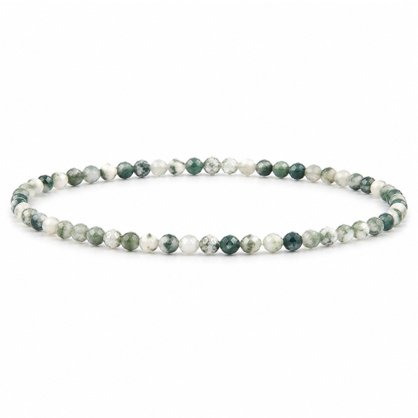 Baum Jaspis Armband facettiert 3 mm / 4 mm