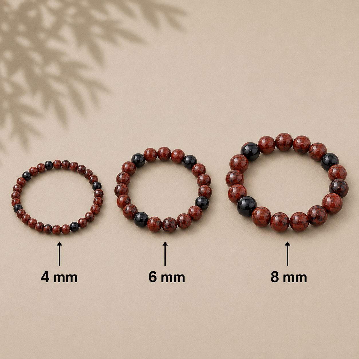 Mahagoni Obsidian Armband 4 mm / 6 mm / 8 mm