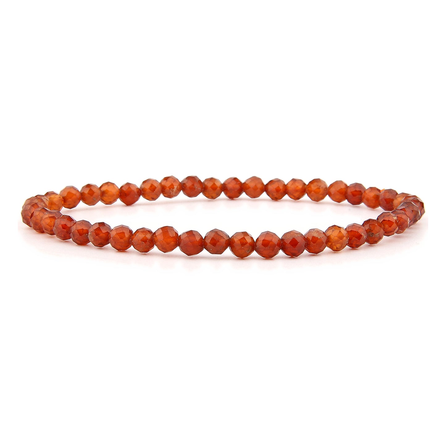 Orange Granat facettiertes Armband 3 mm / 4 mm