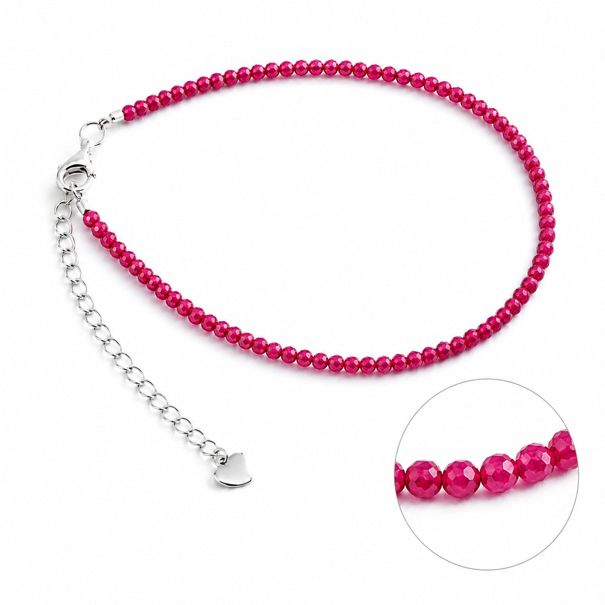 Rubin Armband mit 925 Silber – Produktansicht