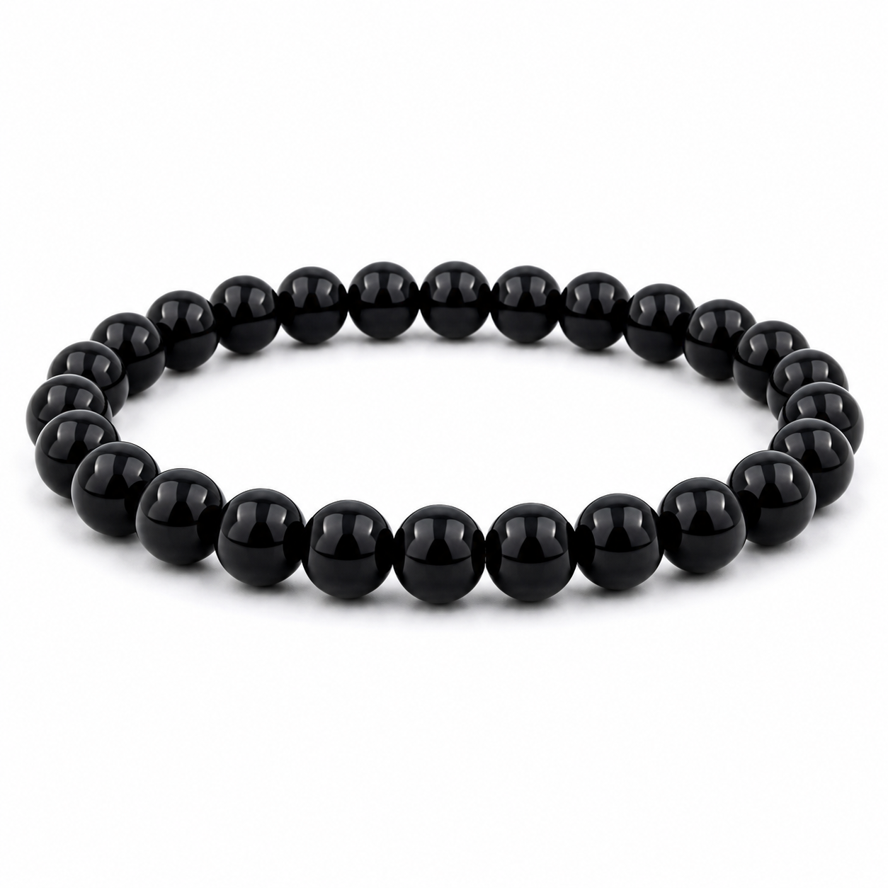 Schwarzes Onyx Armband 4 mm / 6 mm / 8 mm