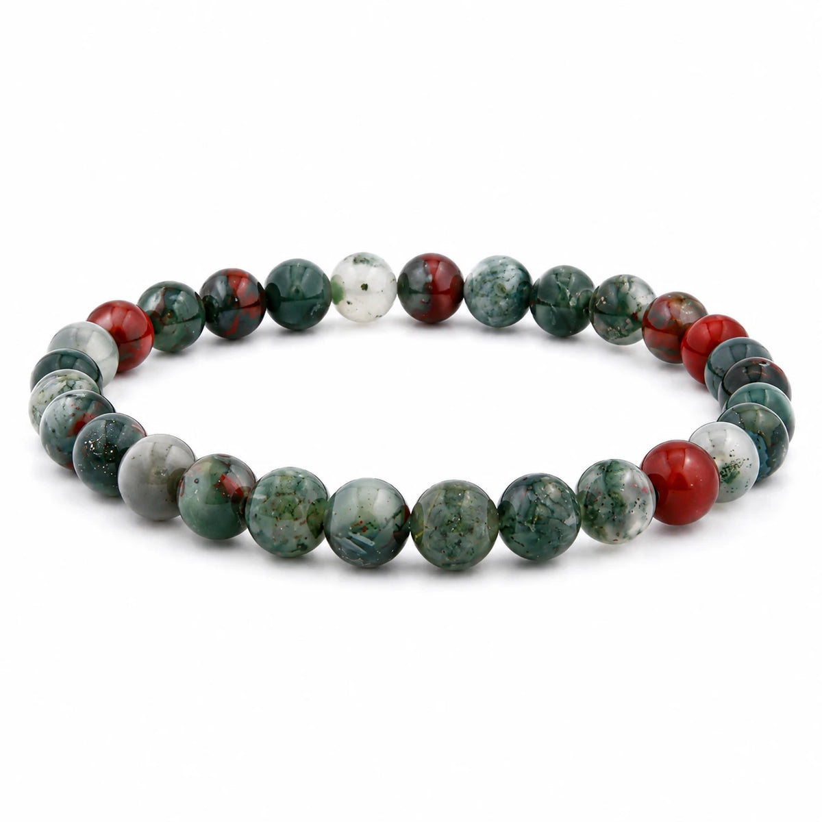Afrikanischer Heliotrop Armband rund – Produktansicht