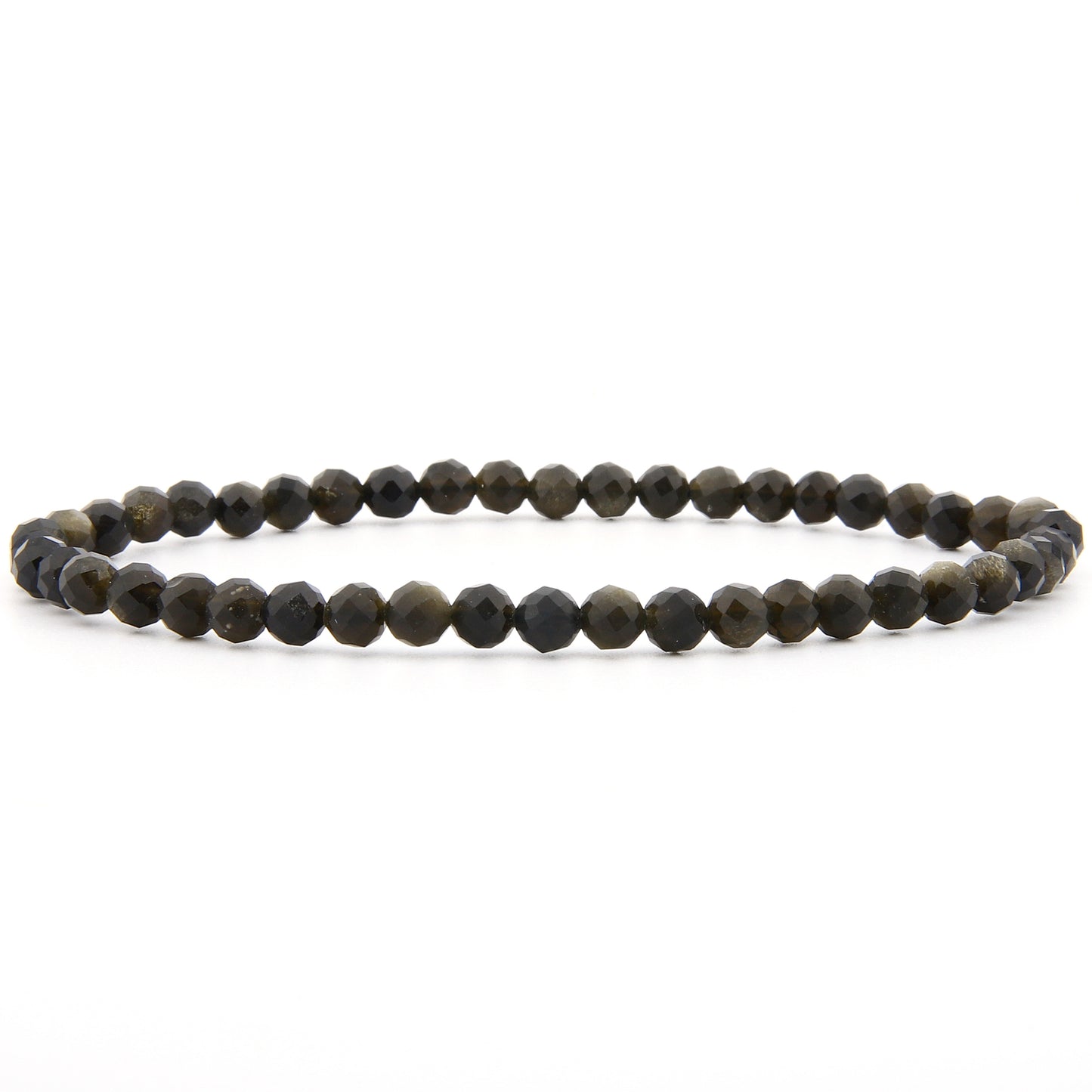 Goldobsidian Armband facettiert 3 mm / 4 mm