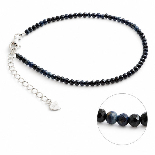 Blauer Saphir Armband mit 925 Silber – Produktansicht