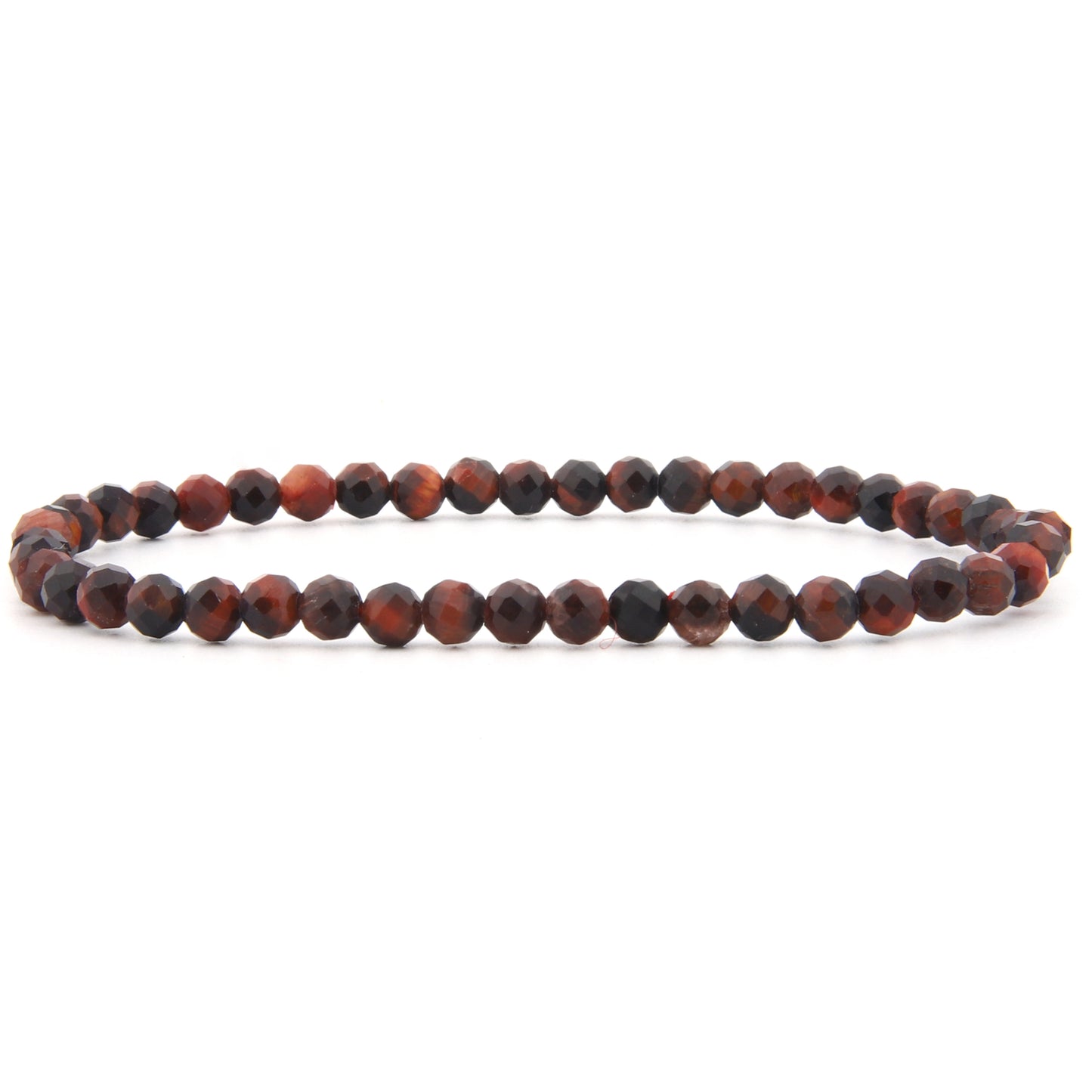 Tigerauge Rot Armband facettiert 3 mm / 4 mm
