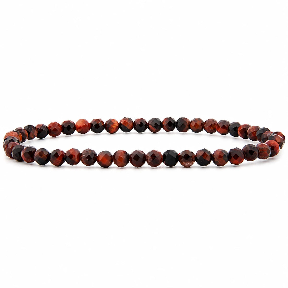 Rotes Tigerauge Armband facettiert – Produktansicht