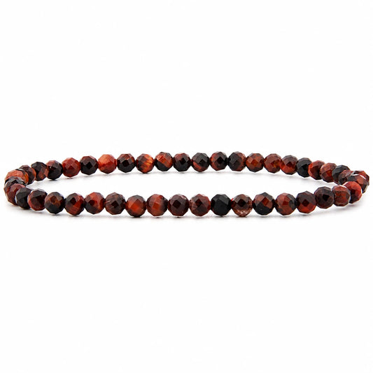 Rotes Tigerauge Armband facettiert – Produktansicht