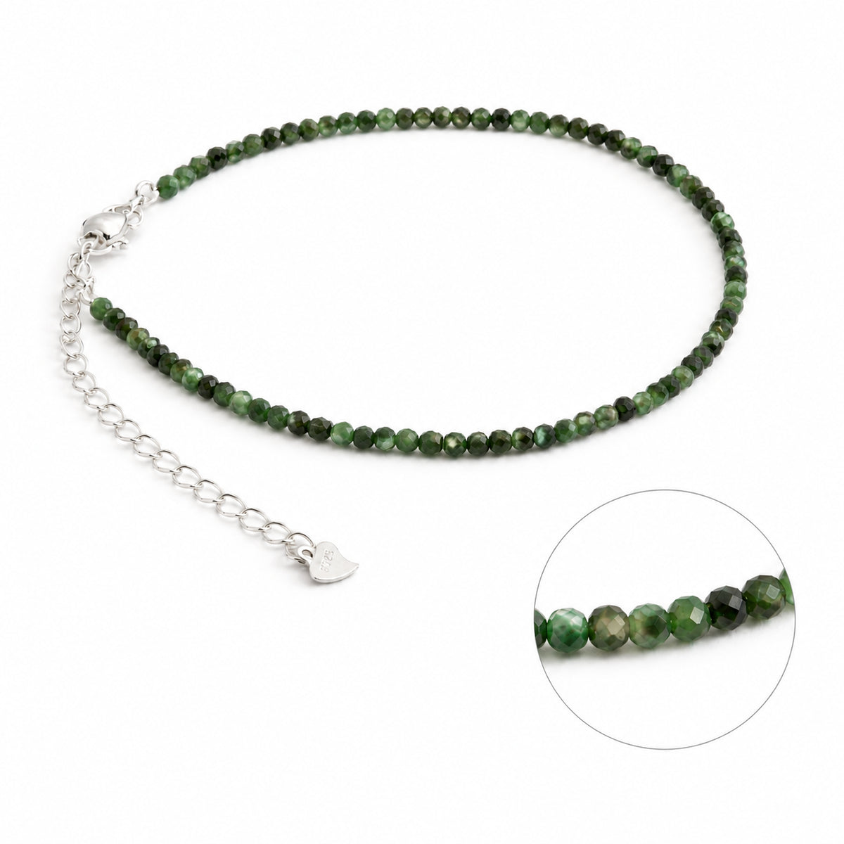 Seraphinit Armband mit 925 Silber – Produktansicht