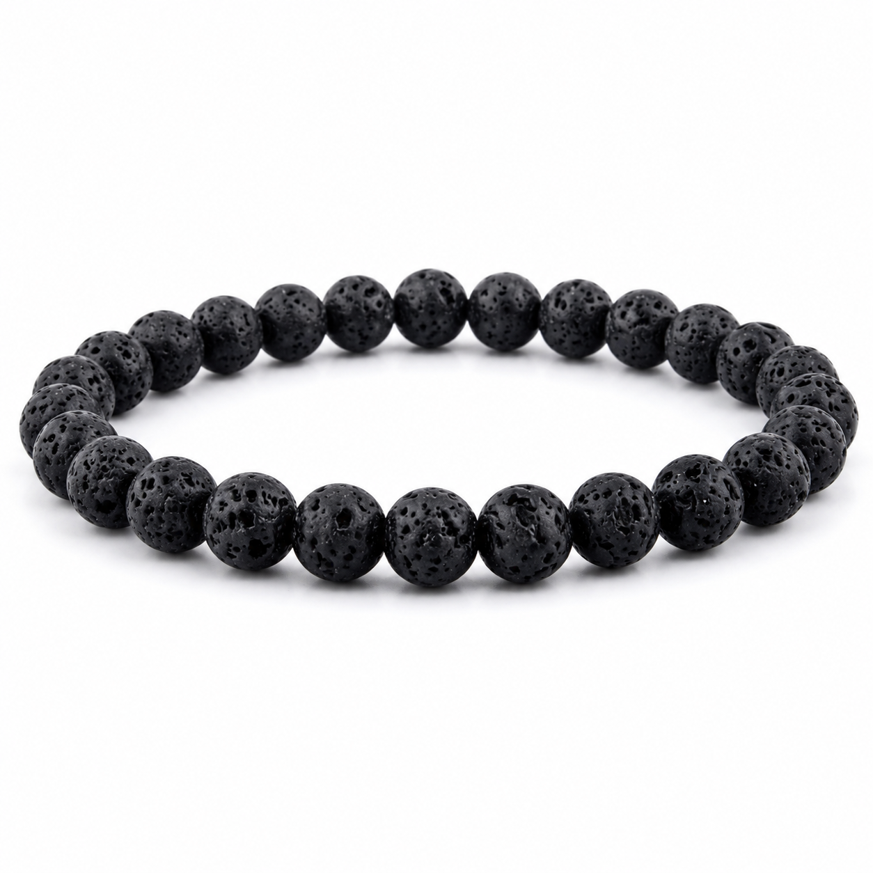 Lava Stein Armband 4 mm / 6 mm / 8 mm