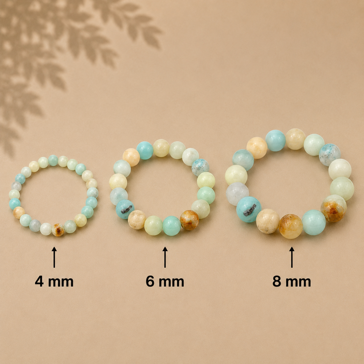 Amazonit Armband 4 mm / 6 mm / 8 mm