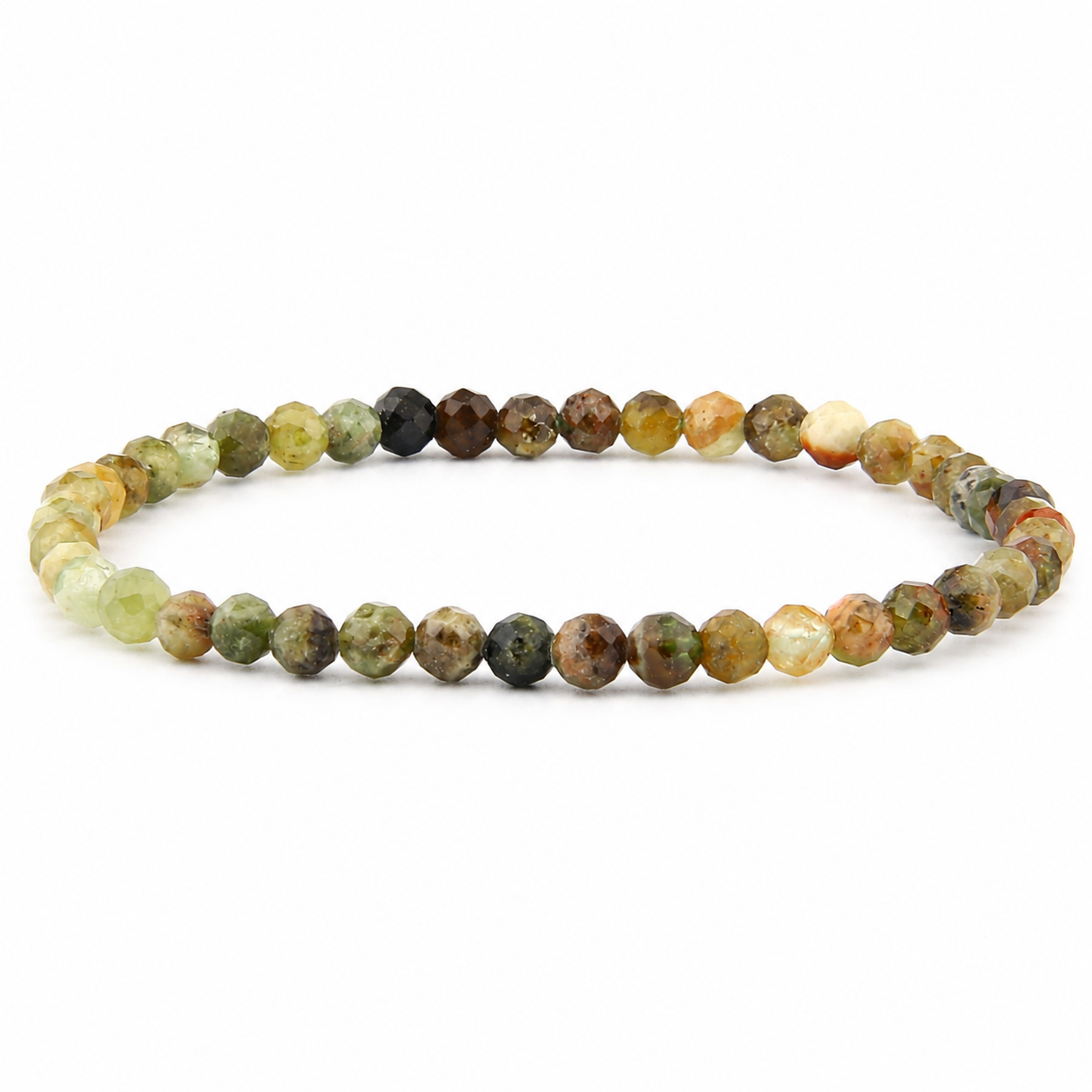 Grüner Granat facettiertes Armband 3 mm / 4 mm