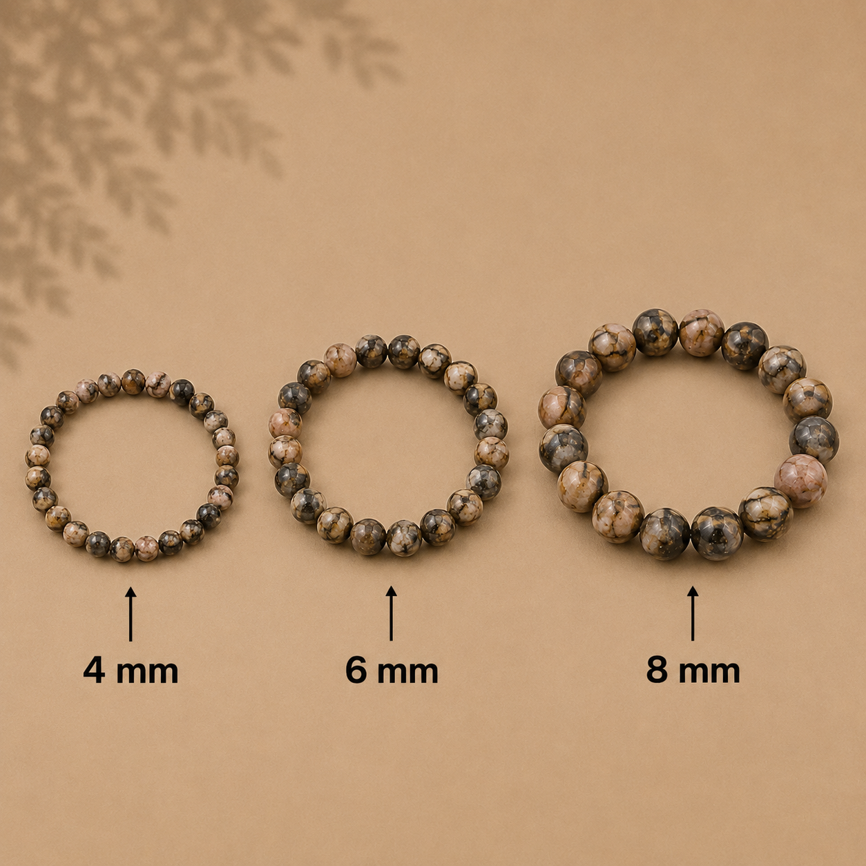 Graues Opal Armband 4 mm / 6 mm / 8 mm