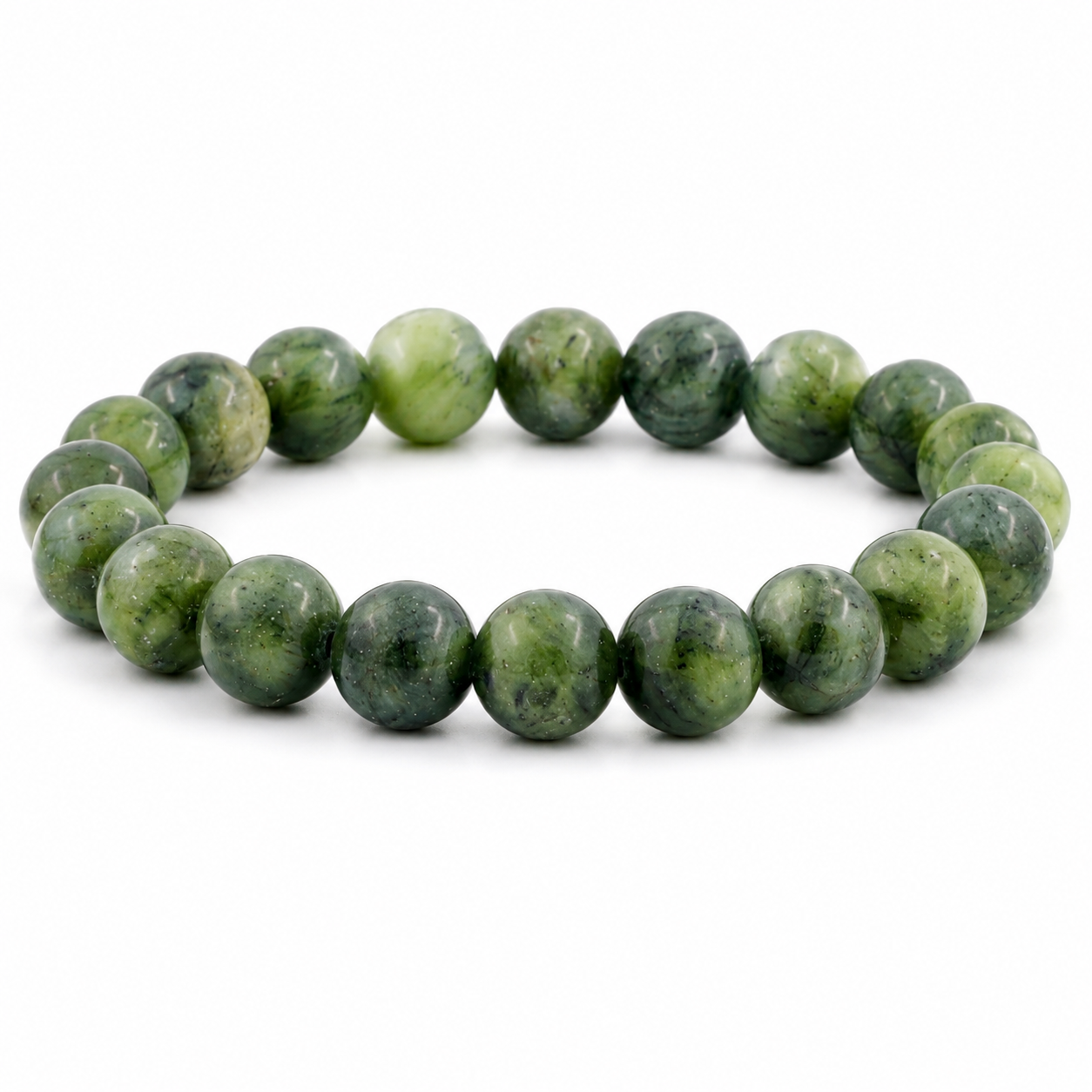 Grünes Serpentin Jade Armband 4 mm / 6 mm / 8 mm