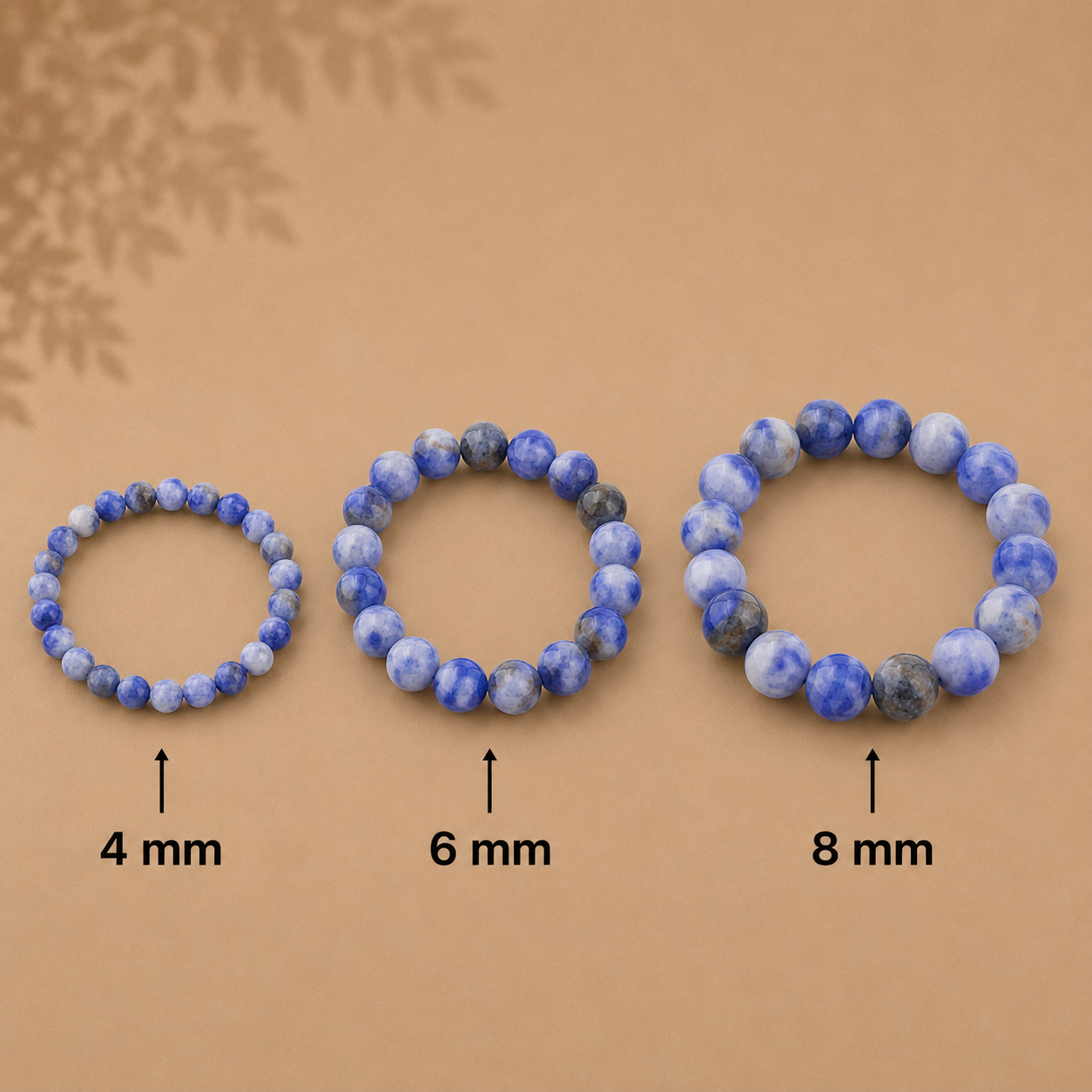 Blaues Jaspis Armband 4 mm / 6 mm / 8 mm