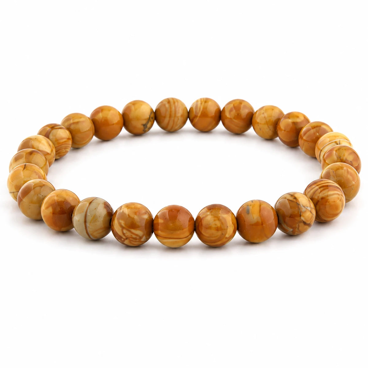 Holzmaser-Jaspis Armband rund – Produktansicht