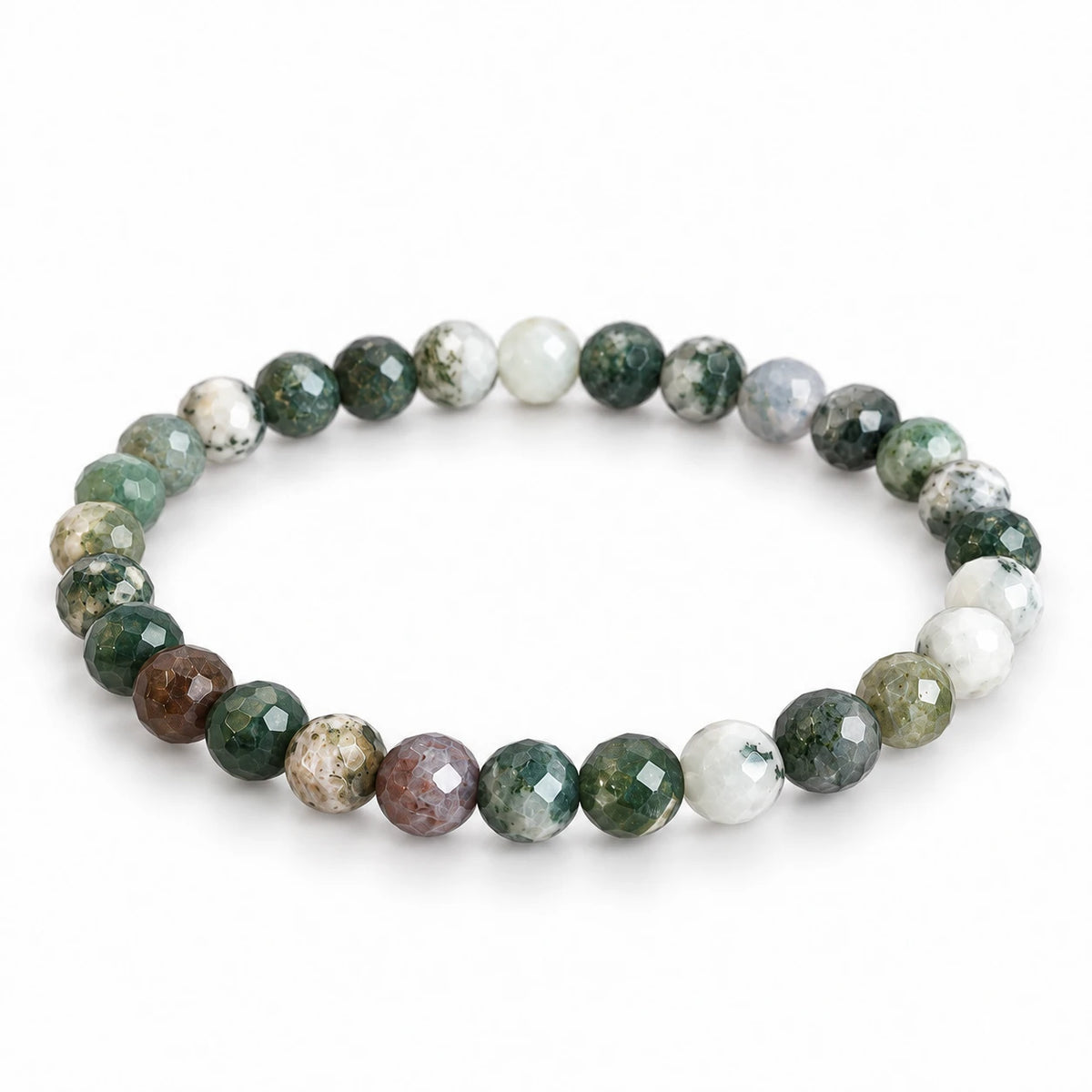 Baumjaspis Armband facettiert, 6 mm – Produktansicht