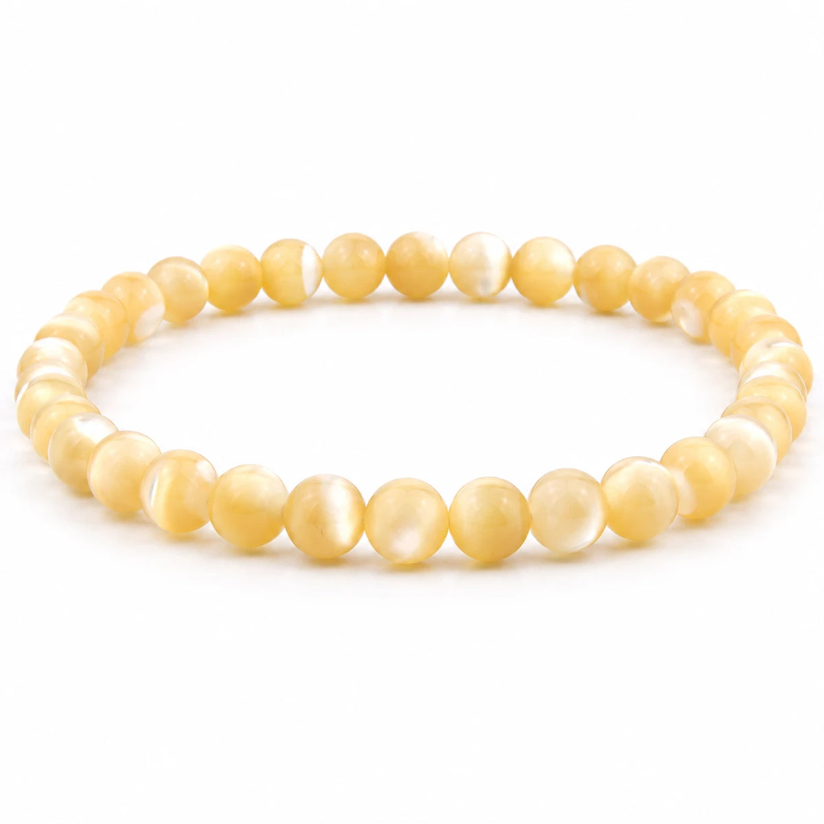Gelber Muschelstein Armband rund – Produktansicht