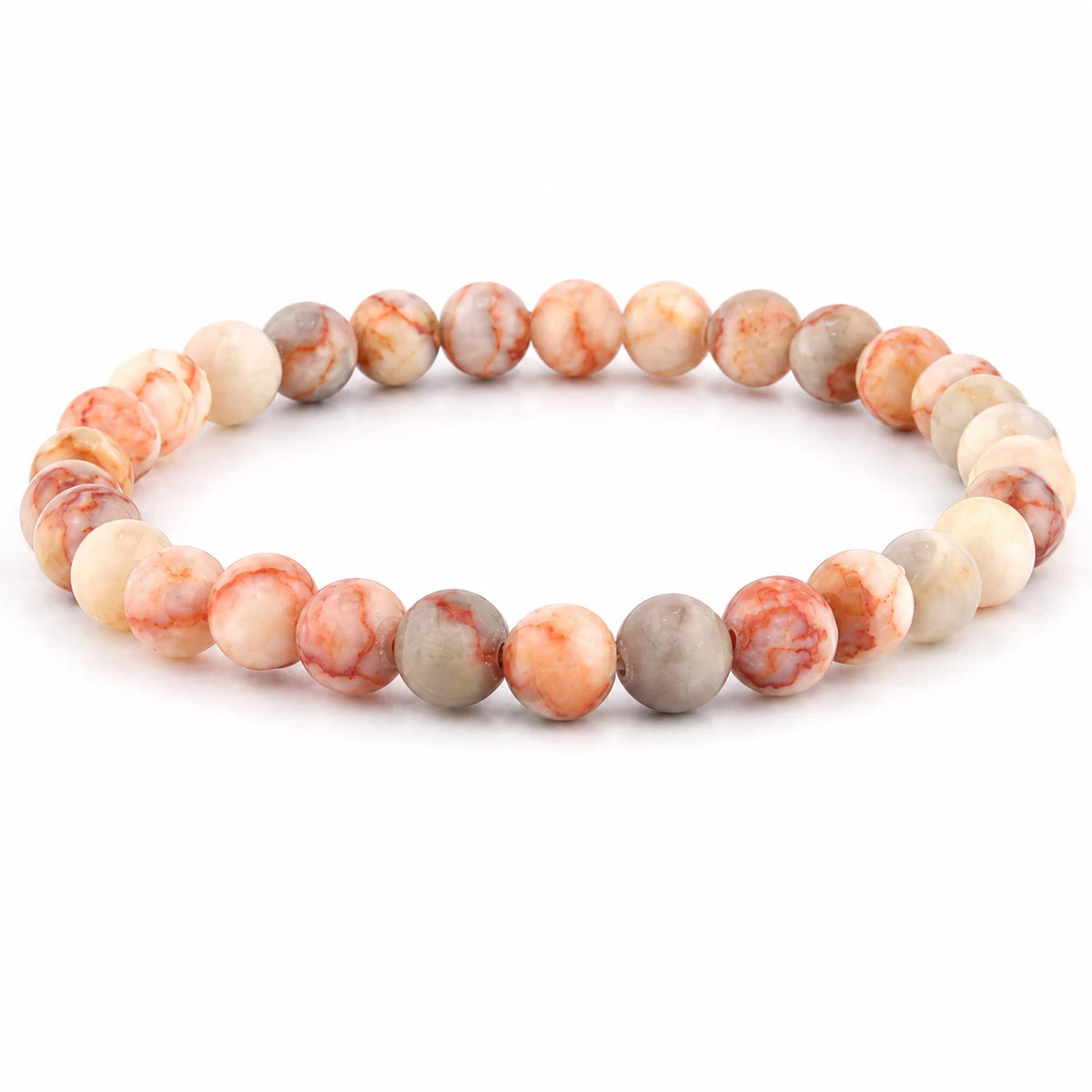 Pfirsichjaspis Armband rund – Produktansicht