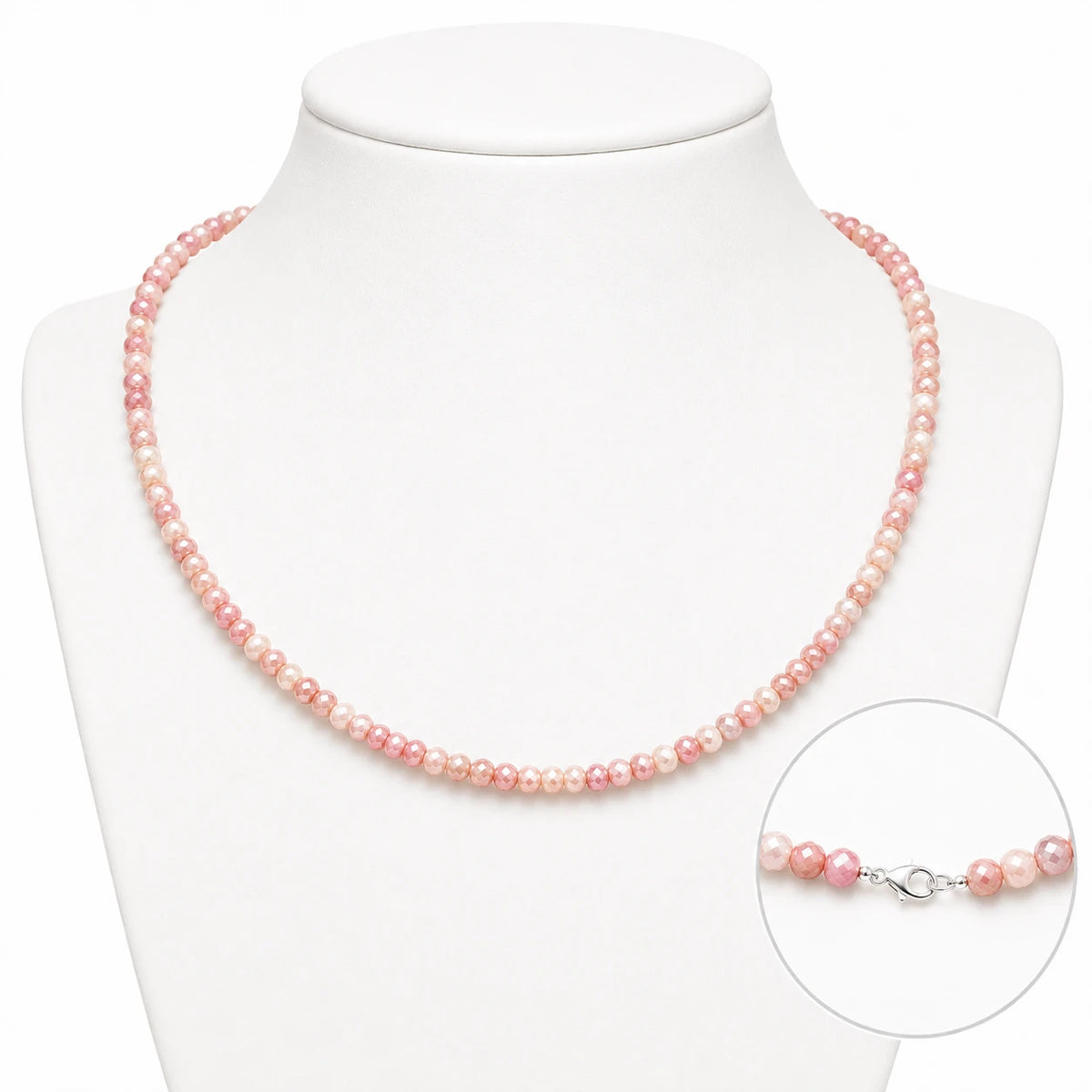 Rhodochrosit Halskette facettiert – Produktansicht