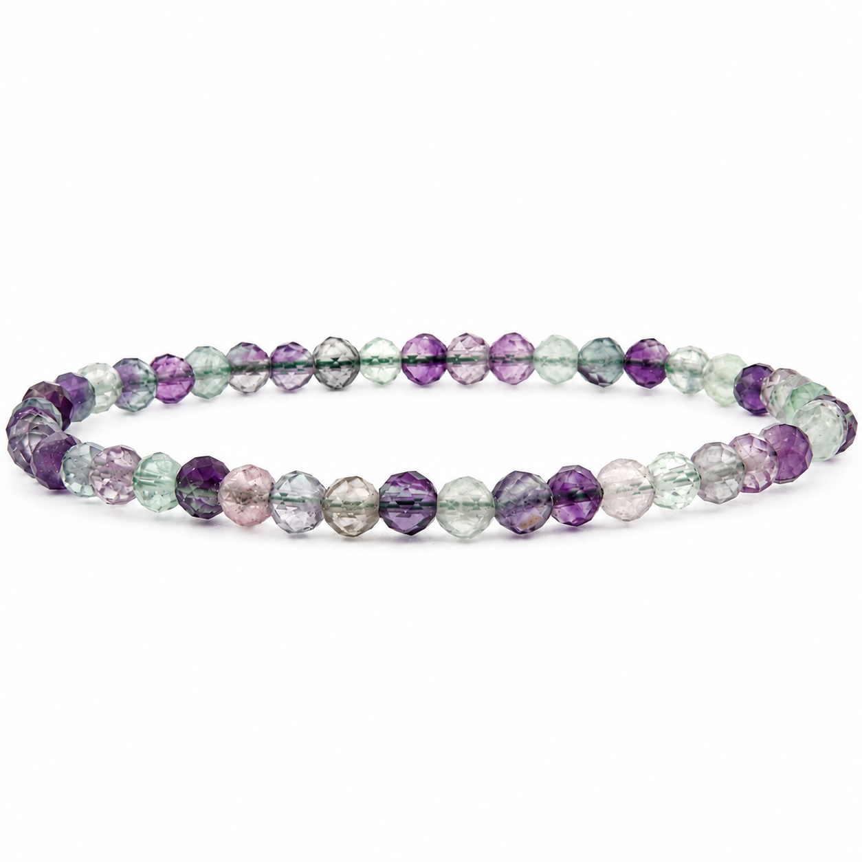 Fluorit facettiertes Armband 3 mm / 4 mm