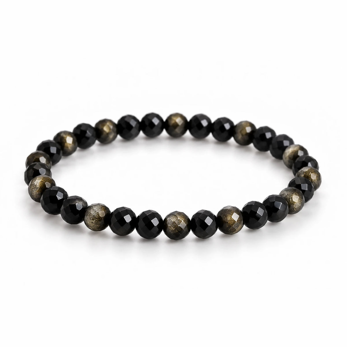 Goldobsidian Armband facettiert, 6 mm – Produktansicht