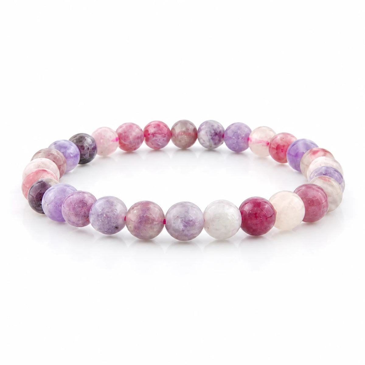 Rosa Turmalin Armband rund – Produktansicht