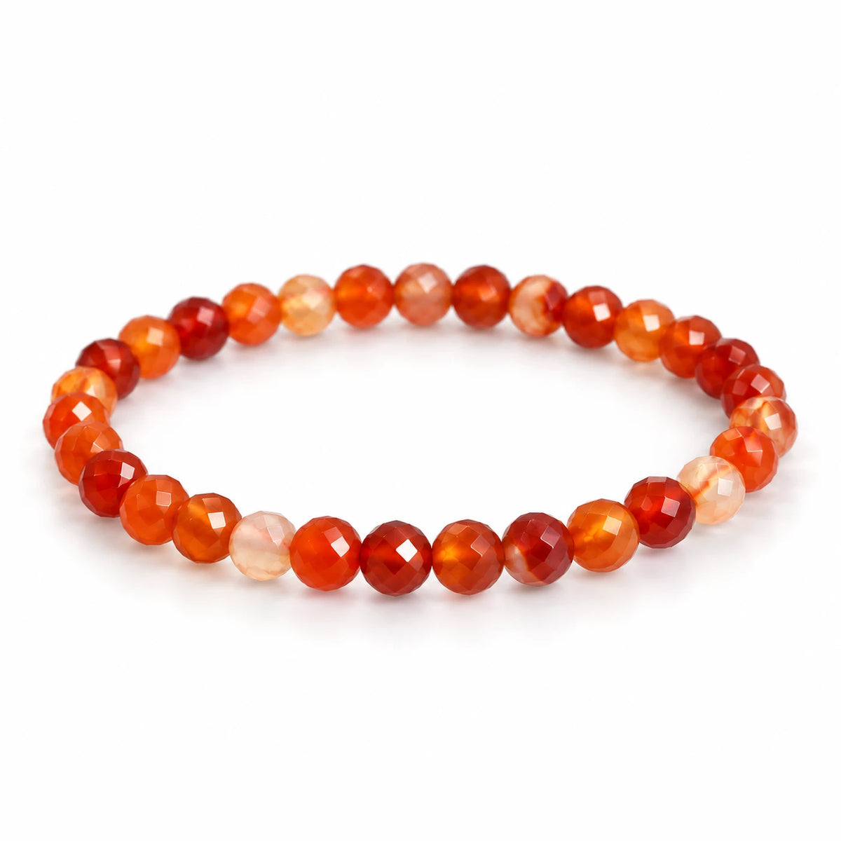 Karneol Armband facettiert, 6 mm – Produktansicht