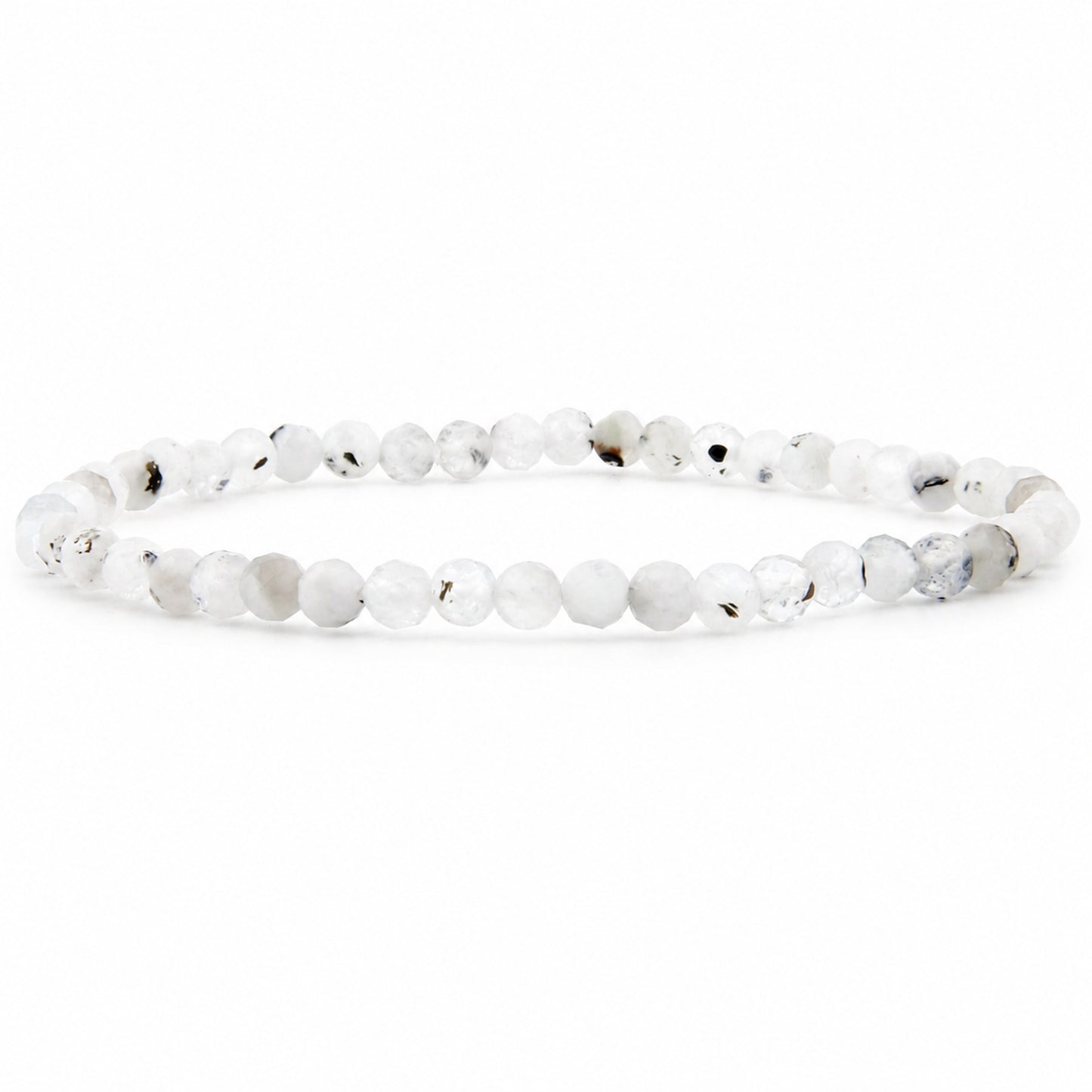 Mondstein Armband facettiert 3 mm / 4 mm